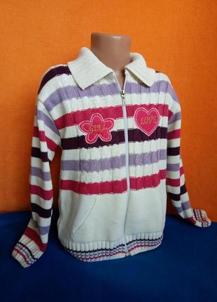 Кофта на молнии kids club 8-9 лет