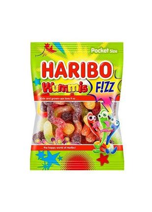 Конфеты желейные (червячки) haribo wummis fizz 100г жевательные конфеты харибо