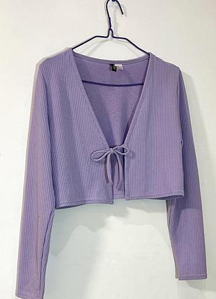 Кофтинка в рубчик на завʼязках