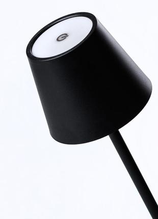 Настільна лампа на акумуляторі в скандинавському стилі 5 вт світильник настільний чорний3 фото