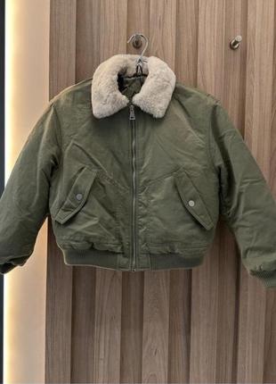 Куртка бомпер на осінь весна для дівчинки  zara