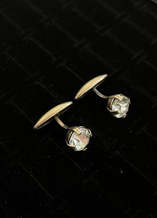 Запонки ссср серебро 875 проба