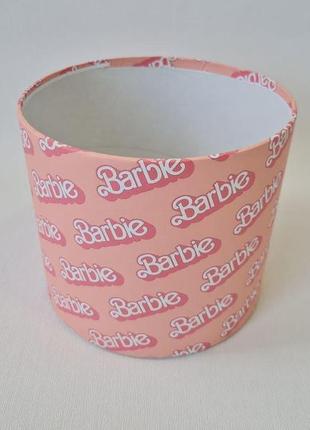 Песиковая шляпная коробка (16х14 см) “barbie” для создания роскошных мыльных композиций1 фото