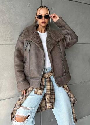 Дубленка в стиле zara / стильная серая дубленка в стиле зара / есть обмен / дубляж экокожа / зимняя стильная верхняя одежда / теплые вещи по сниженным смагам