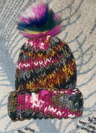 Вʼязана кольорова шапка handmade l-size