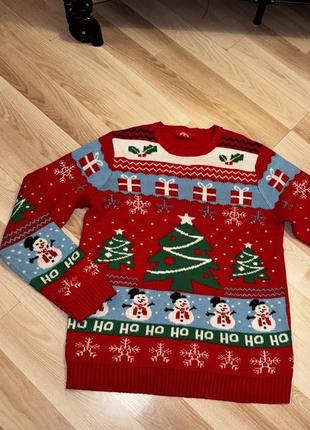 Свитер новогодний 🎅🏽 елка красный
