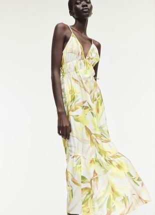 Новое вискозное ярусное длинное платье сарафан h&m свободного кроя