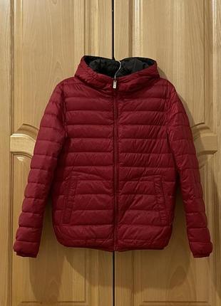 Куртка пуховик двохсторонній massimo dutti s-xs 36 оригінал унісекс