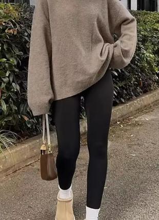 Чорні базові лосини від бренду miss selfridge