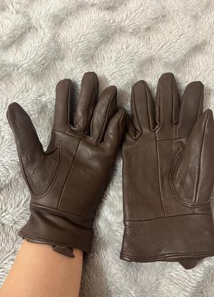 Шкіряні рукавиці утеплені
