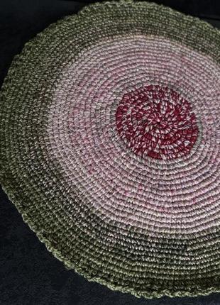 Килим, плетений килимок, килимок для спальні, килимок вязаний