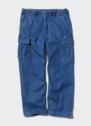 Широкие джинсовые брюки-карго uniqlo