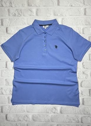 Футболка ralph поло us polo assn uspa голубая оригинал люкс м