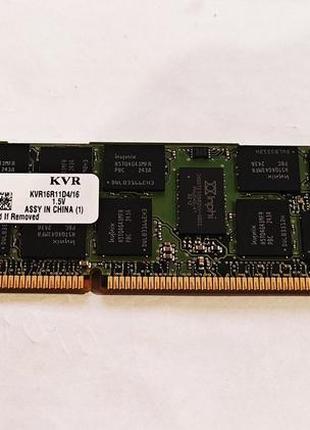 Оперативна пам'ять серверна 16 gb rdimm 240-pin ddr3 1600mhz ecc registered 2r 9965516-c19.a00lf kingston б/у