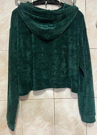 Крутой укороченный изумрудный худи от primark 💚 5