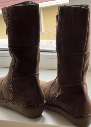 Зимние кожаные сапоги sioux оригинальные коричневые с мехом, новые,сток из ночечины,3 фото