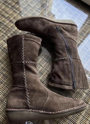 Зимние кожаные сапоги sioux оригинальные коричневые с мехом, новые,сток из ночечины,2 фото