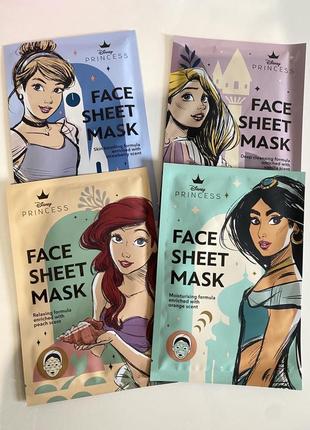 Маски для лица с принцессами disney