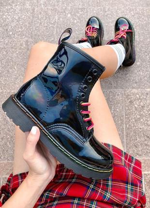 Жіночі черевики dr. martens patent black  4