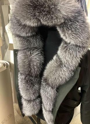 Женская зимняя куртка бомбер с натуральным мехом блюфрост,42-60