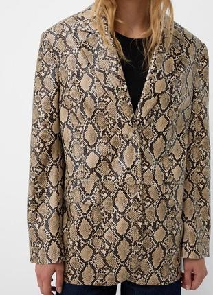 Блейзер из искусственной кожи bershka2 фото