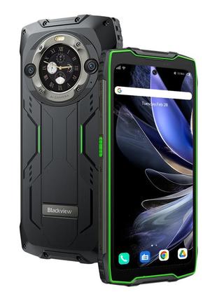 Защищенный смартфон blackview bv9300 pro 12/256gb green надежный телефон на android 13 батарея 15080
