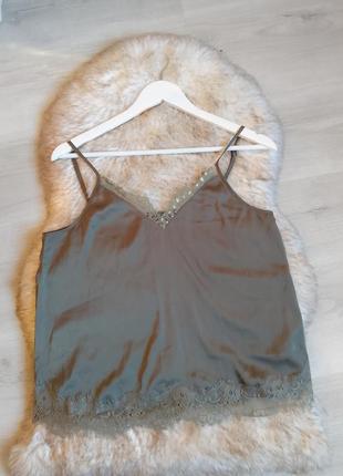 Атласна майка з мереживом  h&m