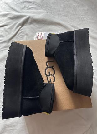 Ugg classic mini dipper black premium женские угги угги угги на овчине
