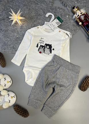 Комплекты h&m для малышей с милой надписью «Впервые совместный праздник» 🎄