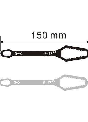 Універсальний ключ torx 3-17 мм, що самозатягується, регульований ключ із подвійною головкою, гайковий ключ