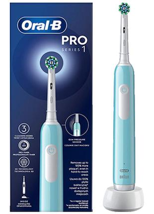 Электрическая зубная щетка oral-b d305.513.3 pro series 1 caribbean blue