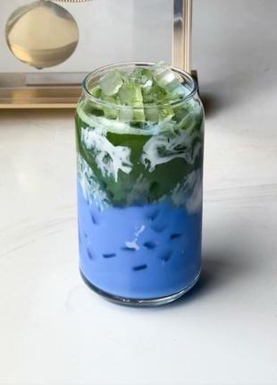 Склянка, стакан, у вигляді банки кока коли, для матчі/лате/коктейлів, набір склянок як в pinterest