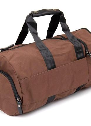 Спортивная сумка текстильная vintage 20643 коричневая