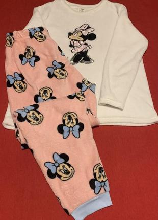Мега тепла хутряна піжама/домашній костюм disney з мінімаус р.м в ідеалі