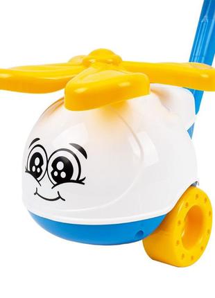 Детская игрушка-каталка вертолет 9420txk в сетке желтый , лучшая цена