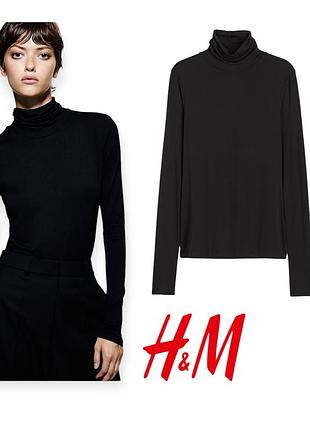 Н&amp;m женский черный базовый лонгслив, джемпер, гольф