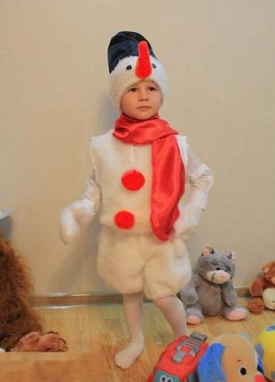 Детский костюм снеговика 3,4,5,6 лет новогодний карнавальный костюм снеговичок для детей