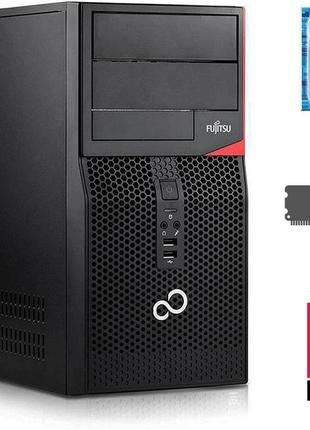 Ігровий пк fujitsu tower / intel core i5-6400 (4 ядра по 2.7 - 3.3 ghz) / 16 gb ddr4 / 250 gb ssd + 500 gb hdd / amd radeon rx