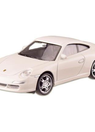 Машина металлическая porsche 911 welly 44026cw масштаб 1:43 белый , лучшая цена