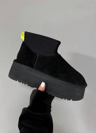 Угги ugg Papuci dipper thunder platform black