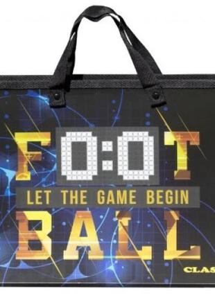 Папка а4 class 5632-24 з ручкою  football  350х255х45 мм pp600мкм(1)