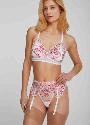 Бюстгальтер kleo з м'якими чашками cherry blossom 75c(р) біло-рожевий (3538)