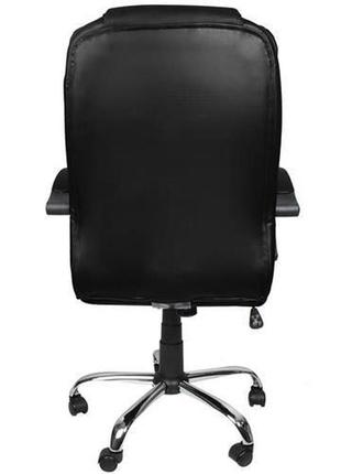 Офисное кресло поворотное из экокожи до 130 кг malatec (8983) black3 фото