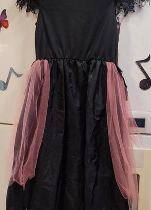 Карнавальное платье ведьмочки на 7-8 лет2 фото