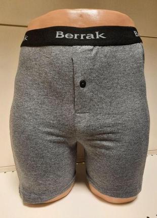 Труси чоловічі berrak боксери подовжені xl(р) димчастий хакі (1059)