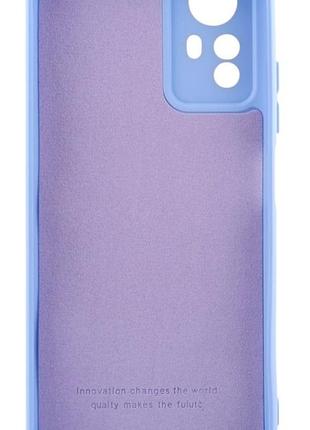 Чехол silicone box для xiaomi redmi note 12s бампер с микрофиброй голубой 2