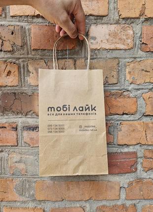 Бумажный пакет в*ш*г 215*90*65 с ручками