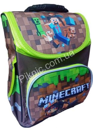 Шкільний набір minecraft рюкзак + сумка + пенал майнкрафт для хлопчика 1,2 клас2 фото
