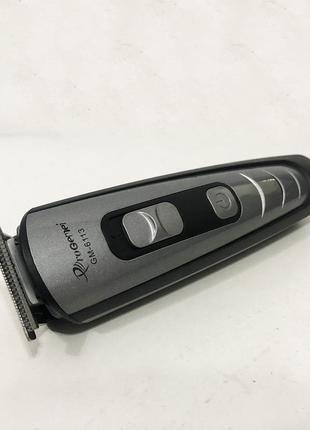 Машинка для стриження волосся gemei gm-6113 акумуляторна. колір: чорний4 фото