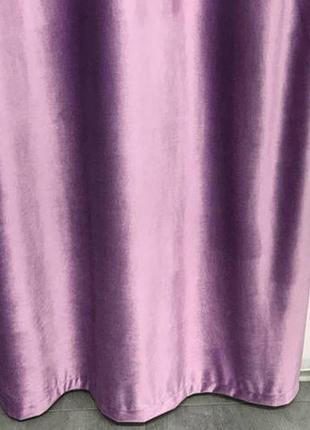 Готовые шторы фиолетовые однотонные бархат, модные бархатные портьеры для спальни и гостиной2 фото